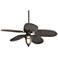 52" Casa Vieja Veranda Rattan LED Damp Rated Pull Chain Ceiling Fan