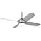 52" Casa Vieja Veridian Brushed Nickel LED Ceiling Fan with Remote