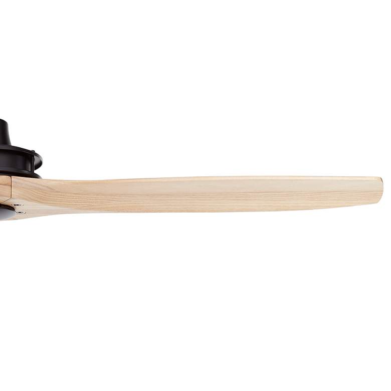 Image 4 52" Casa Vieja Windspun Black Natural Wood Ceiling Fan with Remote more views