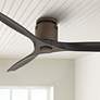 1_52" Casa Vieja Windspun Bronze Black DC Hugger Ceiling Fan with Remote