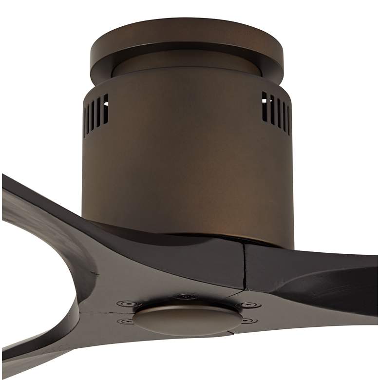 Image 3 52" Casa Vieja Windspun Bronze Black DC Hugger Ceiling Fan with Remote more views