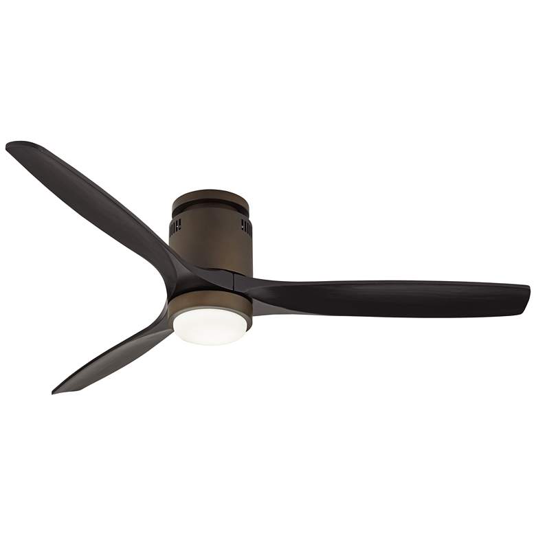Image 2 52" Casa Vieja Windspun Bronze Black LED Hugger Fan with Remote