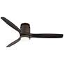 2_52" Casa Vieja Windspun Bronze Black LED Hugger Fan with Remote