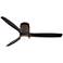 52" Casa Vieja Windspun Bronze Black LED Hugger Fan with Remote