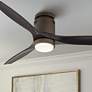 1_52" Casa Vieja Windspun Bronze Black LED Hugger Fan with Remote