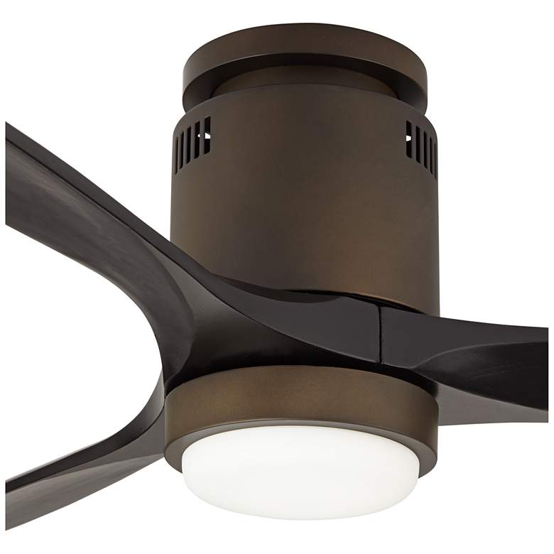 Image 3 52" Casa Vieja Windspun Bronze Black LED Hugger Fan with Remote more views