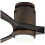 3_52" Casa Vieja Windspun Bronze Black LED Hugger Fan with Remote more views