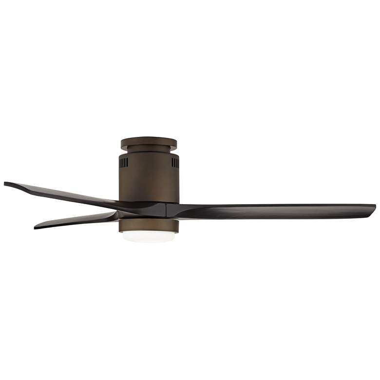Image 6 52" Casa Vieja Windspun Bronze Black LED Hugger Fan with Remote more views