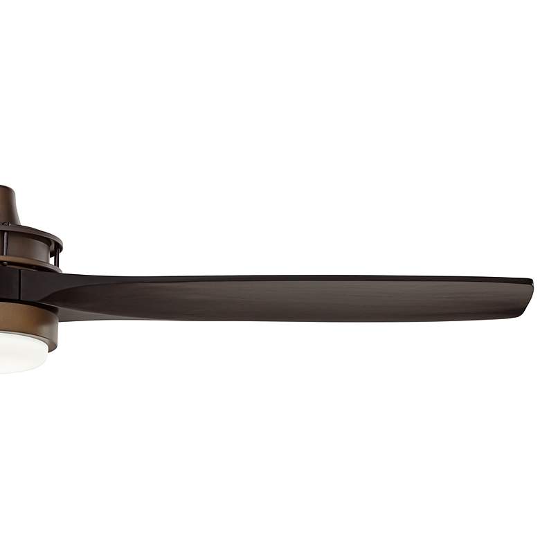 Image 4 52" Casa Vieja Windspun Bronze-Matte Black LED Ceiling Fan with Remote more views