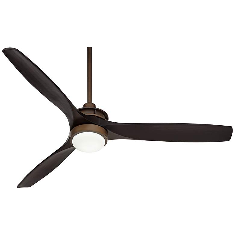 Image 7 52" Casa Vieja Windspun Bronze-Matte Black LED Ceiling Fan with Remote more views