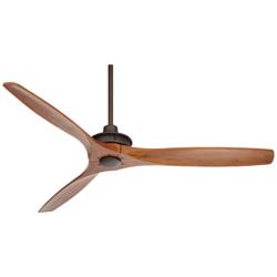 52&quot; Casa Vieja Windspun Bronze-Walnut Rustic Ceiling Fan with Remote
