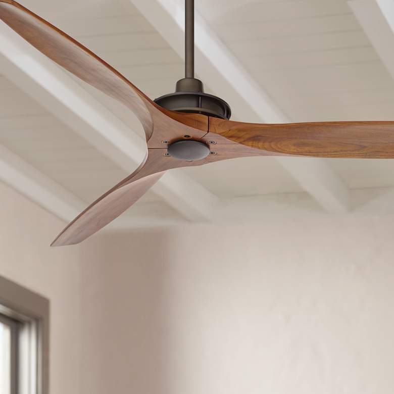 Image 1 52 inch Casa Vieja Windspun Bronze-Walnut Rustic Ceiling Fan with Remote