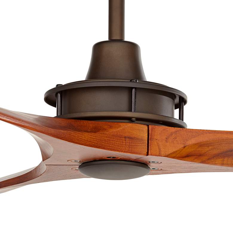 Image 3 52" Casa Vieja Windspun Bronze-Walnut Rustic Ceiling Fan with Remote more views