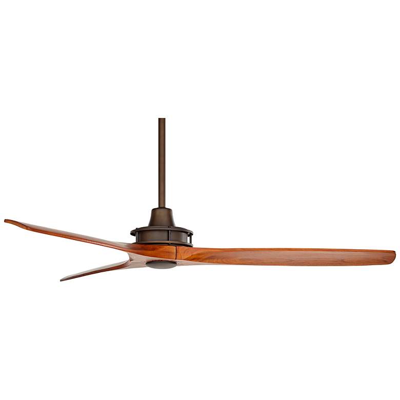 Image 6 52" Casa Vieja Windspun Bronze-Walnut Rustic Ceiling Fan with Remote more views
