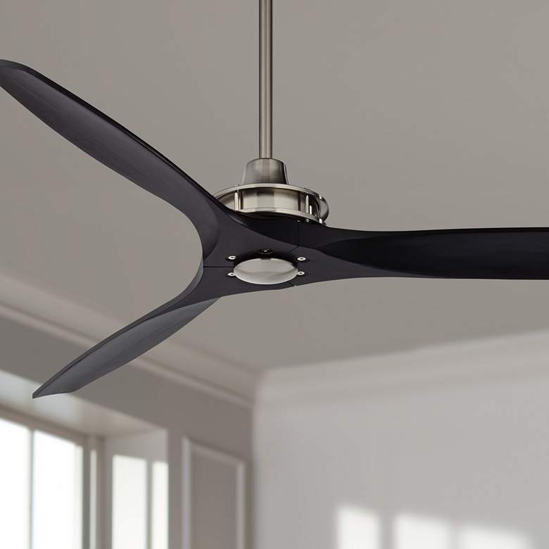 Image 1 52" Casa Vieja Windspun DC Brushed Nickel Ceiling Fan with Remote