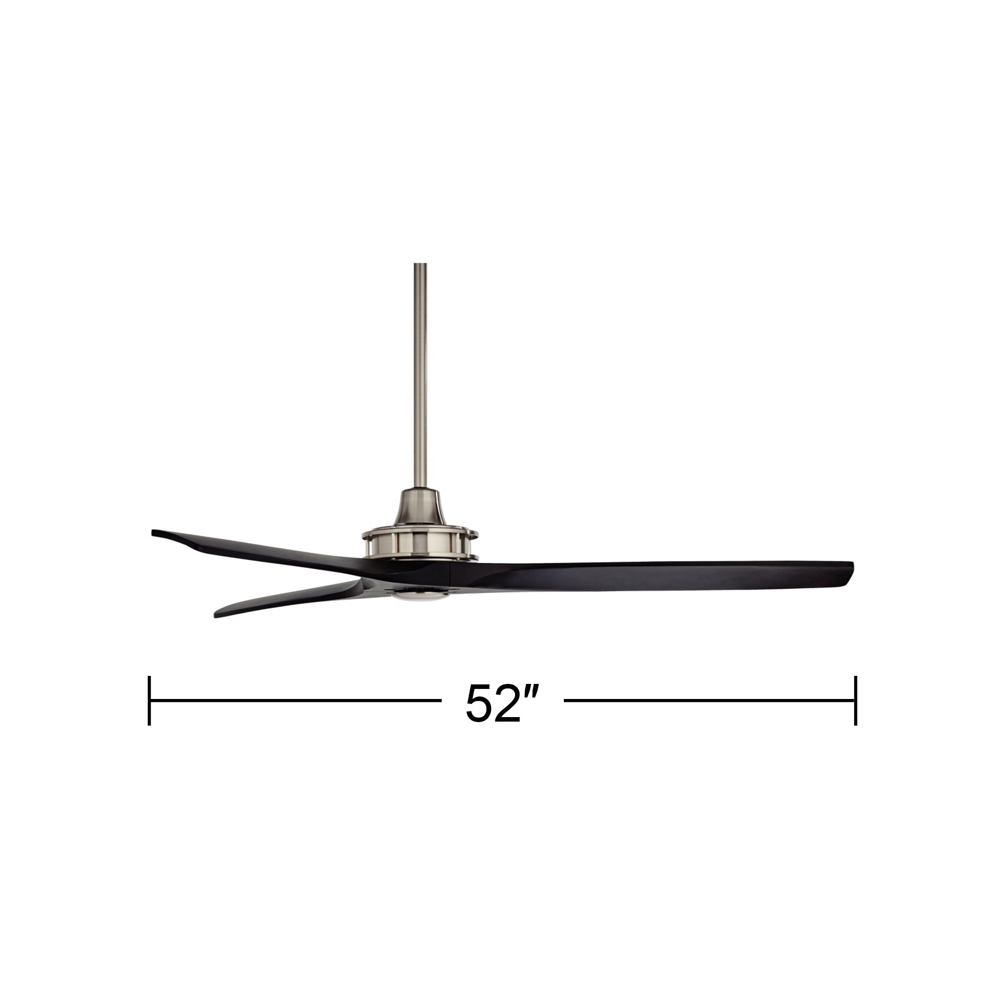 52" Casa Vieja Windspun DC Brushed Nickel Ceiling Fan with Remote