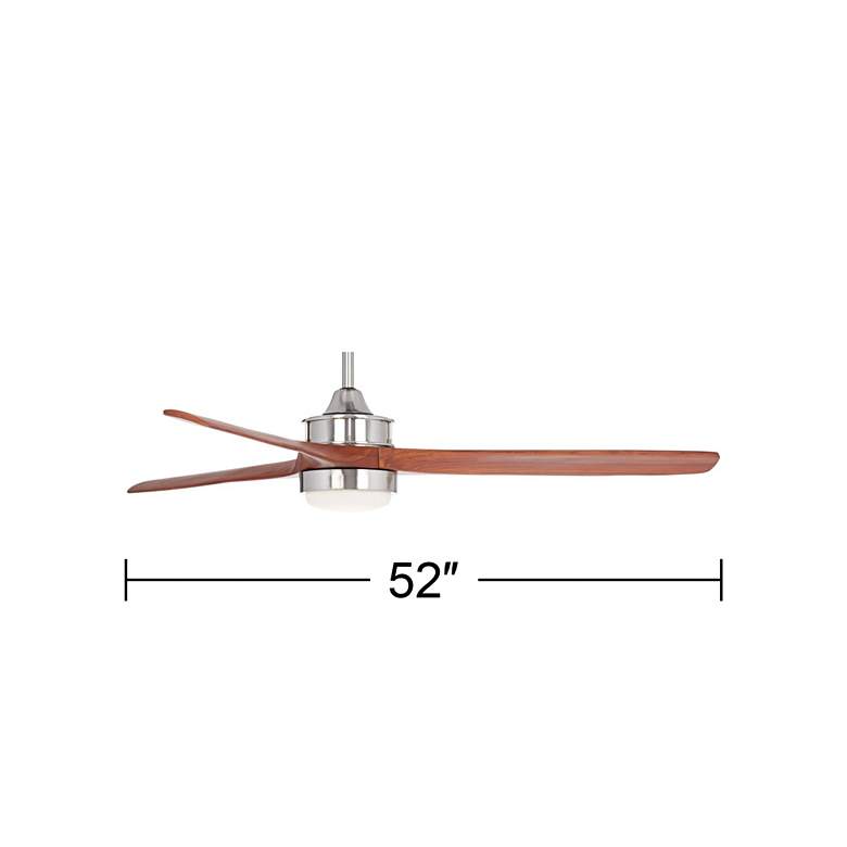 Image 7 52" Casa Vieja Windspun DC Walnut Nickel LED Ceiling Fan with Remote more views