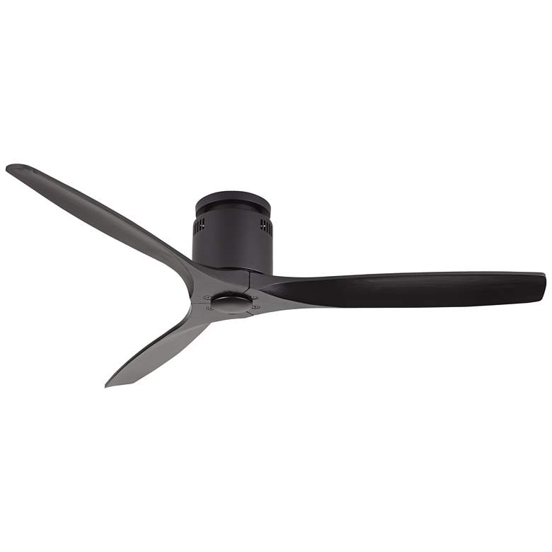 Image 2 52" Casa Vieja Windspun Matte Black DC Hugger Ceiling Fan with Remote