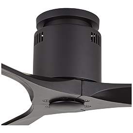 Image3 of 52" Casa Vieja Windspun Matte Black DC Hugger Ceiling Fan with Remote more views