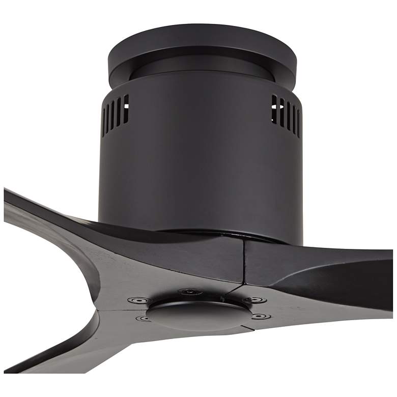 Image 3 52" Casa Vieja Windspun Matte Black DC Hugger Ceiling Fan with Remote more views