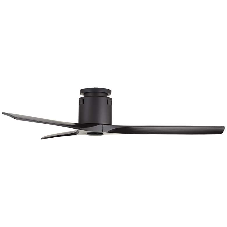 Image 6 52" Casa Vieja Windspun Matte Black DC Hugger Ceiling Fan with Remote more views