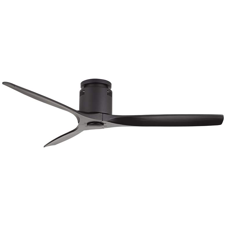Image 7 52" Casa Vieja Windspun Matte Black DC Hugger Ceiling Fan with Remote more views