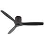 52" Casa Vieja Windspun Matte Black DC Hugger Ceiling Fan with Remote