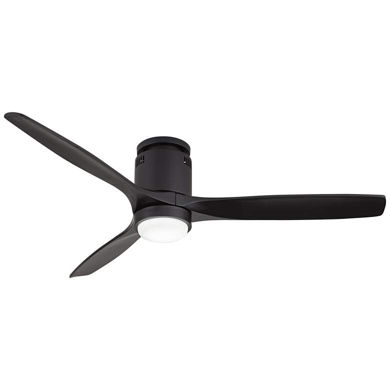 Image 2 52" Casa Vieja Windspun Matte Black LED Hugger Ceiling Fan with Remote