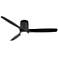 52" Casa Vieja Windspun Matte Black LED Hugger Ceiling Fan with Remote