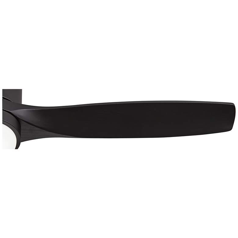 Image 4 52" Casa Vieja Windspun Matte Black LED Hugger Ceiling Fan with Remote more views