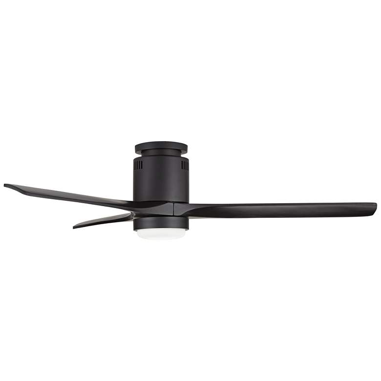 Image 6 52" Casa Vieja Windspun Matte Black LED Hugger Ceiling Fan with Remote more views