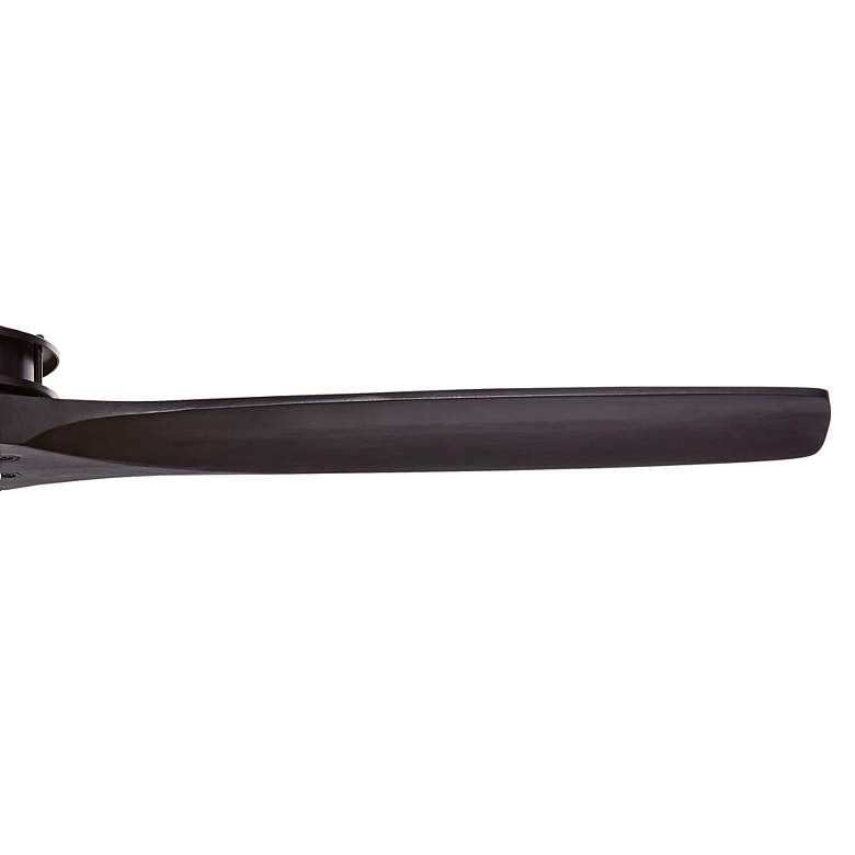 Image 4 52" Casa Vieja Windspun Matte Black Wood Blades Fan with Remote more views