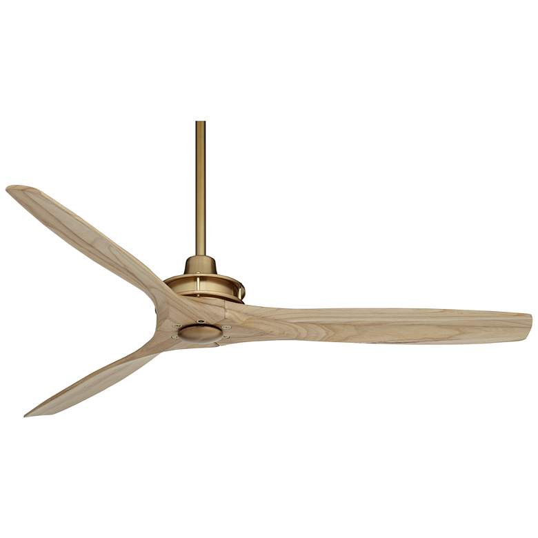 Image 2 52" Casa Vieja Windspun Soft Brass Ceiling Fan with Remote
