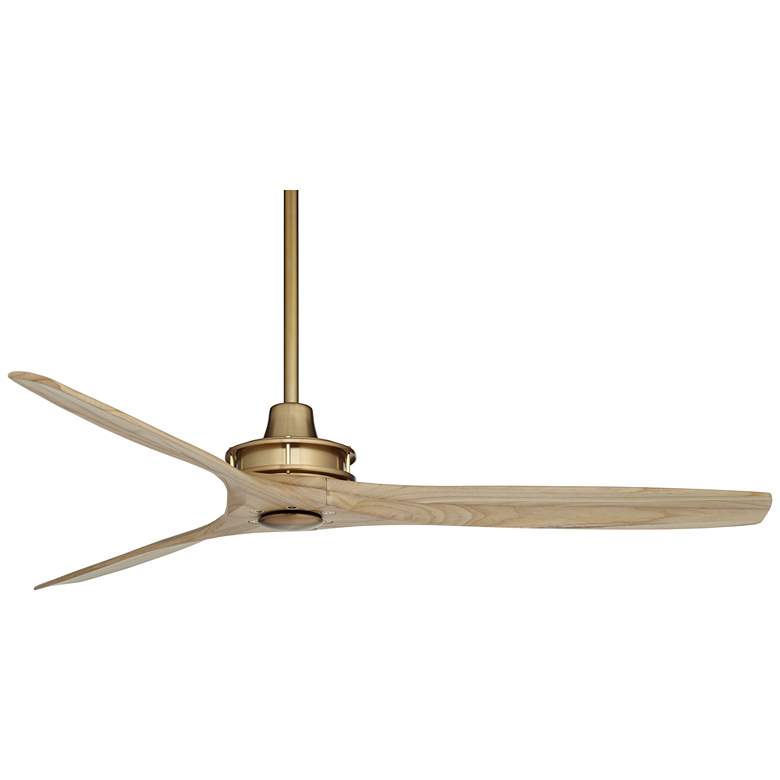 Image 5 52" Casa Vieja Windspun Soft Brass Ceiling Fan with Remote more views