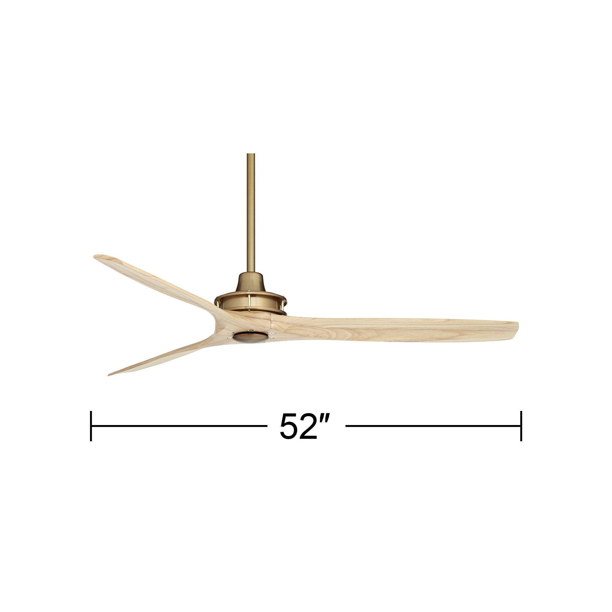 Watch A Video About the 52" Casa Vieja Windspun Soft Brass Ceiling Fan with Remote