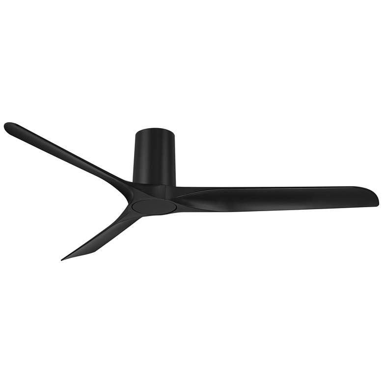 Image 2 52" Casa Vieja Zebec Black Hugger Ceiling Fan with Remote Control