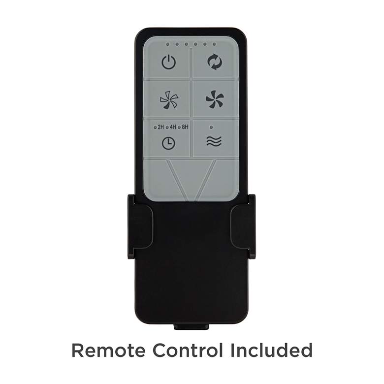 Image 5 52" Casa Vieja Zebec Black Hugger Ceiling Fan with Remote Control more views