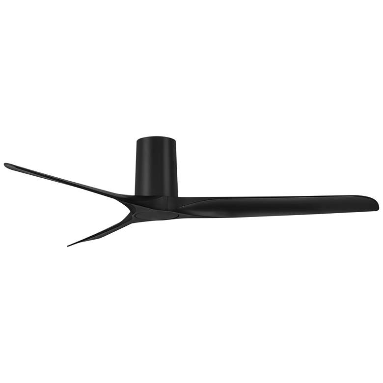 Image 6 52" Casa Vieja Zebec Black Hugger Ceiling Fan with Remote Control more views