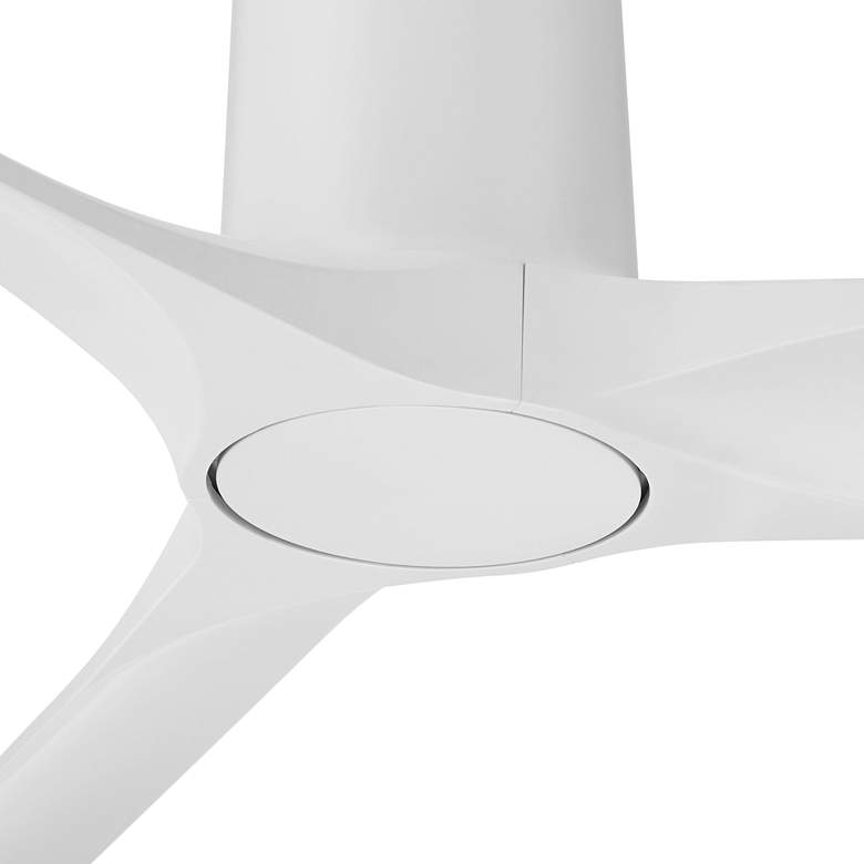 Image 3 52" Casa Vieja Zebec White Hugger Ceiling Fan with Remote Control more views
