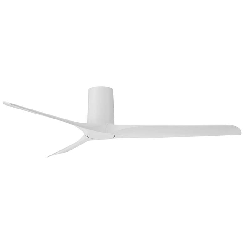 Image 6 52 inch Casa Vieja Zebec White Hugger Ceiling Fan with Remote Control more views