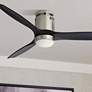 1_52" Casa Windspun Brushed Nickel DC Hugger LED Ceiling Fan with Remote