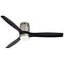 52" Casa Windspun Brushed Nickel DC Hugger LED Ceiling Fan with Remote