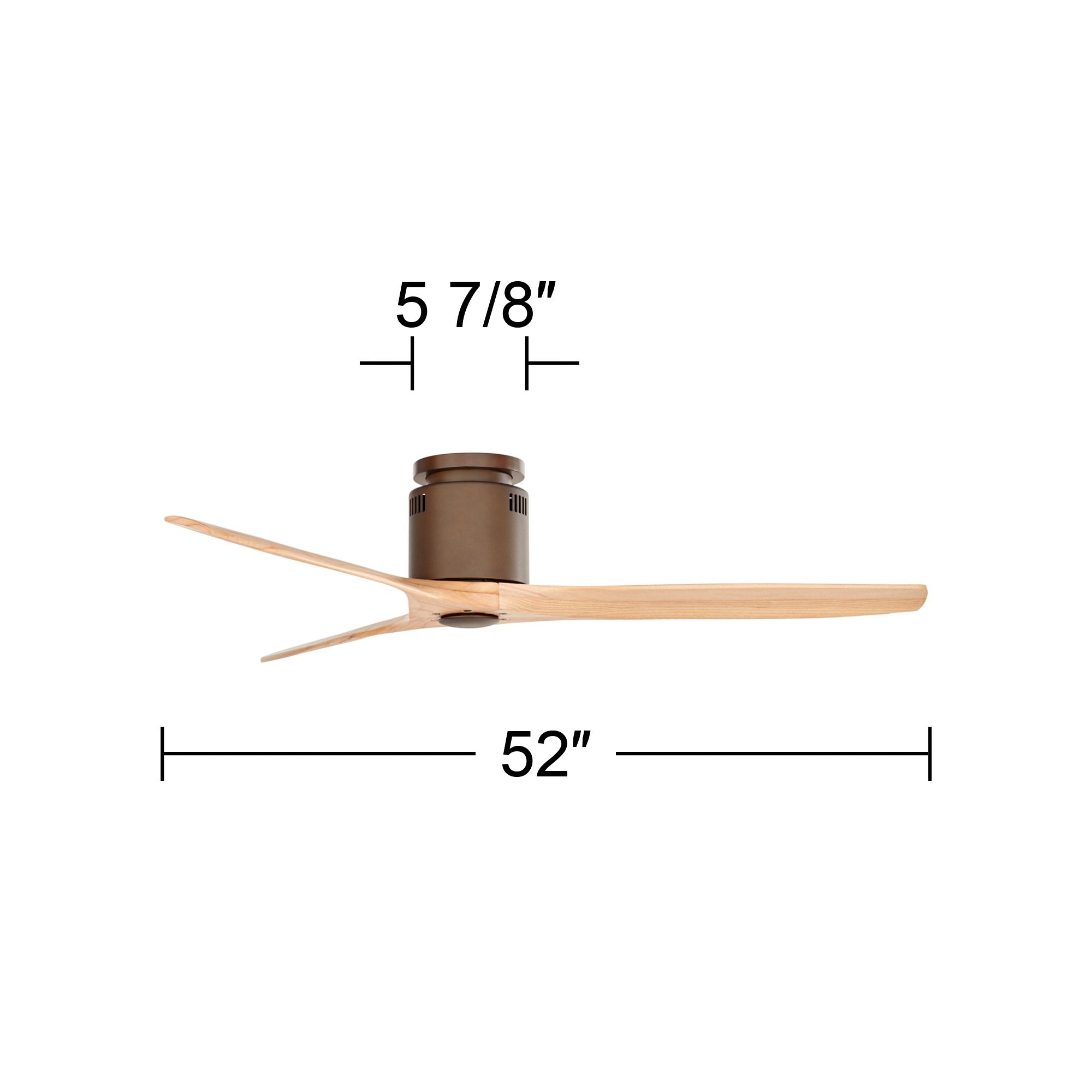 52" Casa Windspun DC Bronze Modern Hugger Ceiling Fan with Remote