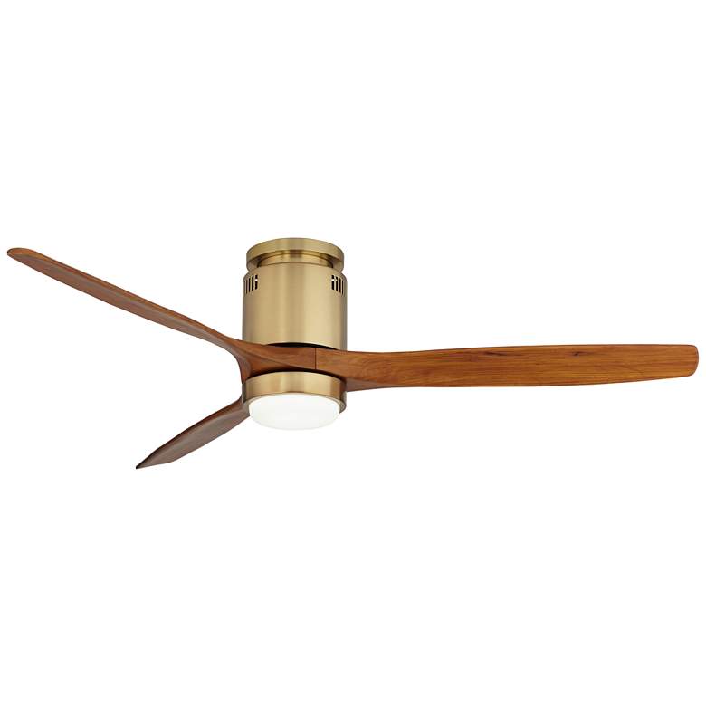Image 2 52" Casa Windspun Soft Brass LED DC Hugger Ceiling Fan with Remote
