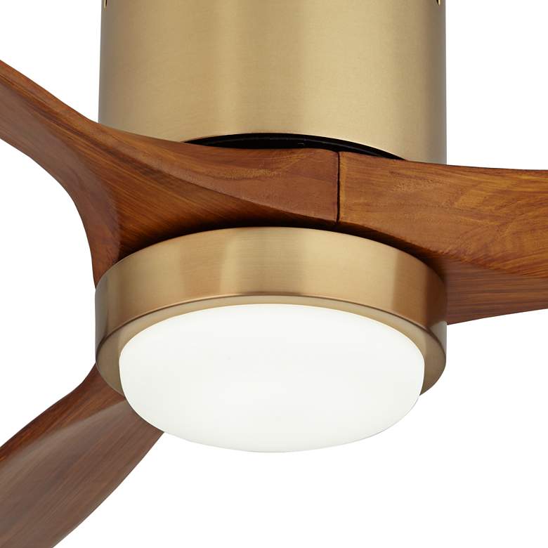 Image 3 52" Casa Windspun Soft Brass LED DC Hugger Ceiling Fan with Remote more views