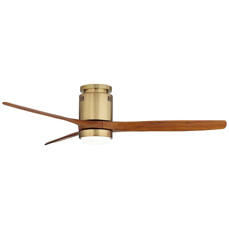 Image 6 52" Casa Windspun Soft Brass LED DC Hugger Ceiling Fan with Remote more views