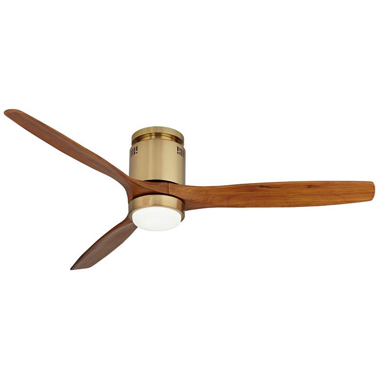 Image 7 52" Casa Windspun Soft Brass LED DC Hugger Ceiling Fan with Remote more views