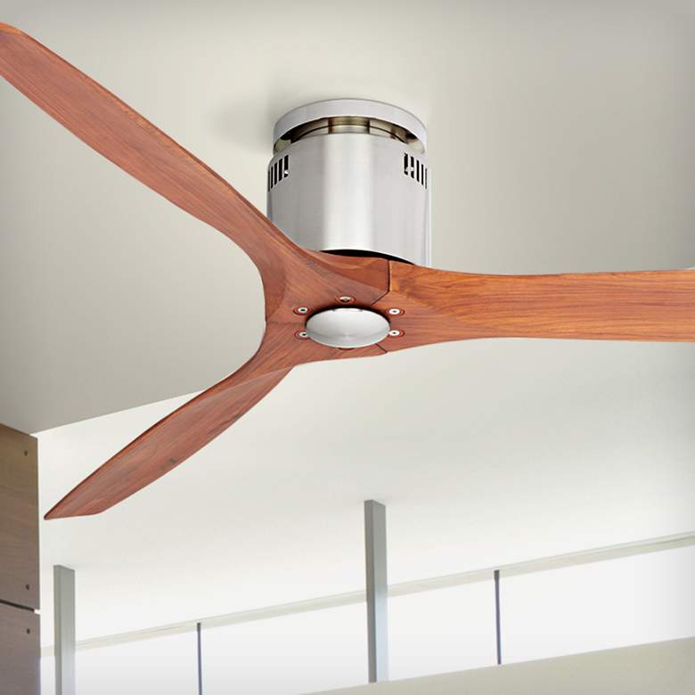 Image 1 52 inch Casa Windspun Walnut Nickel DC Hugger Ceiling Fan with Remote