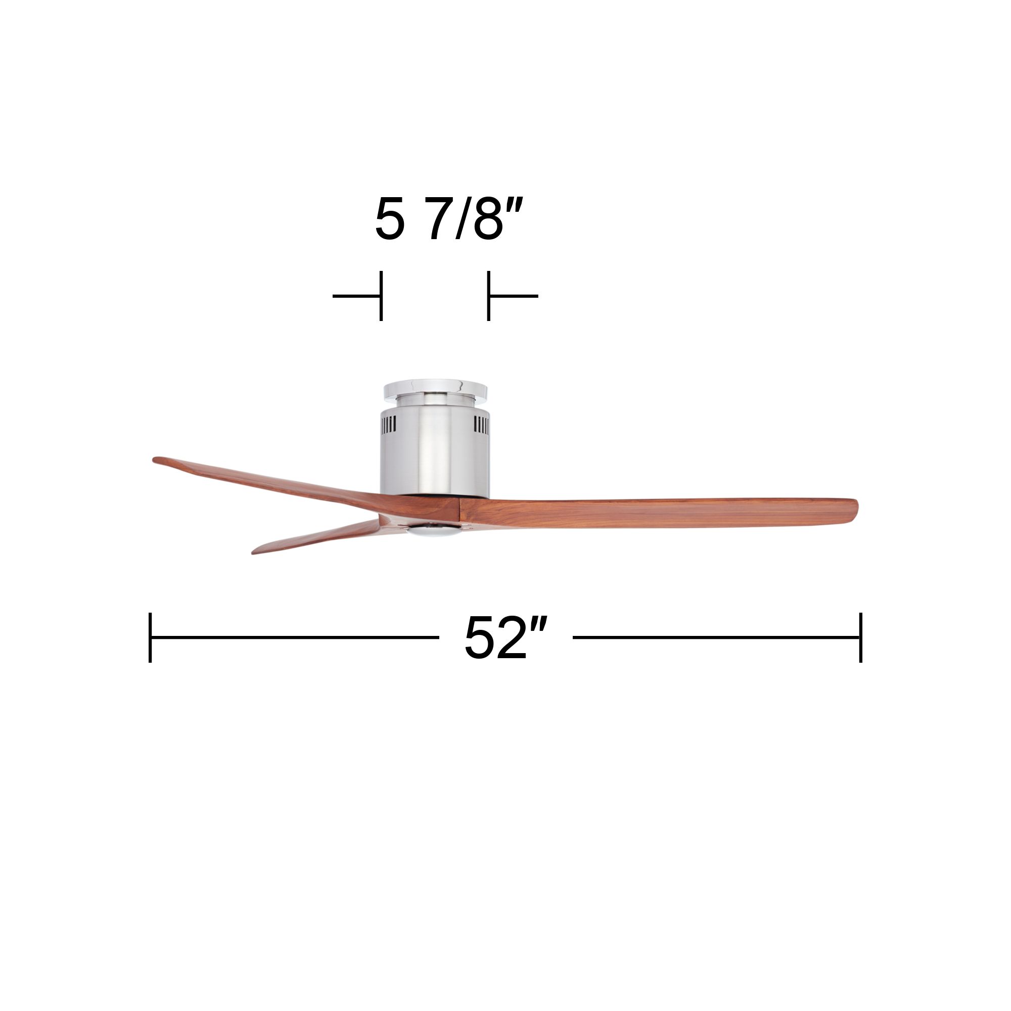 52" Casa Windspun Walnut Nickel DC Hugger Ceiling Fan with Remote