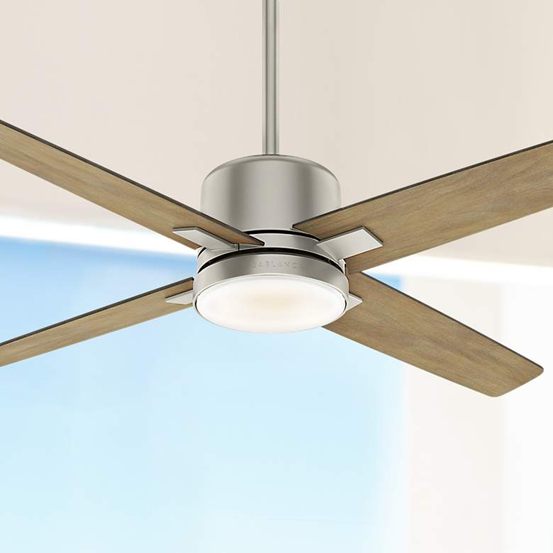 52&quot; Casablanca Axial Matte Nickel LED Ceiling Fan with Wall Control